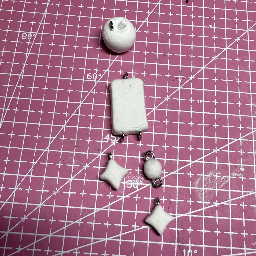 石塑粘土教程｜貌美?车挂，苹苹安安?