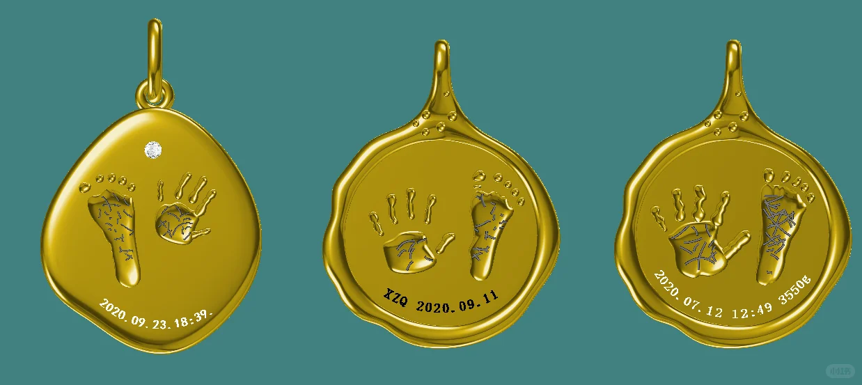 宝宝出生年月日纪念牌 手脚印纪念牌3d