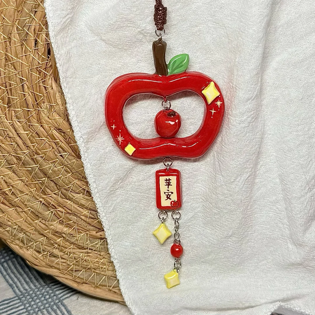 石塑粘土教程｜貌美?车挂，苹苹安安?