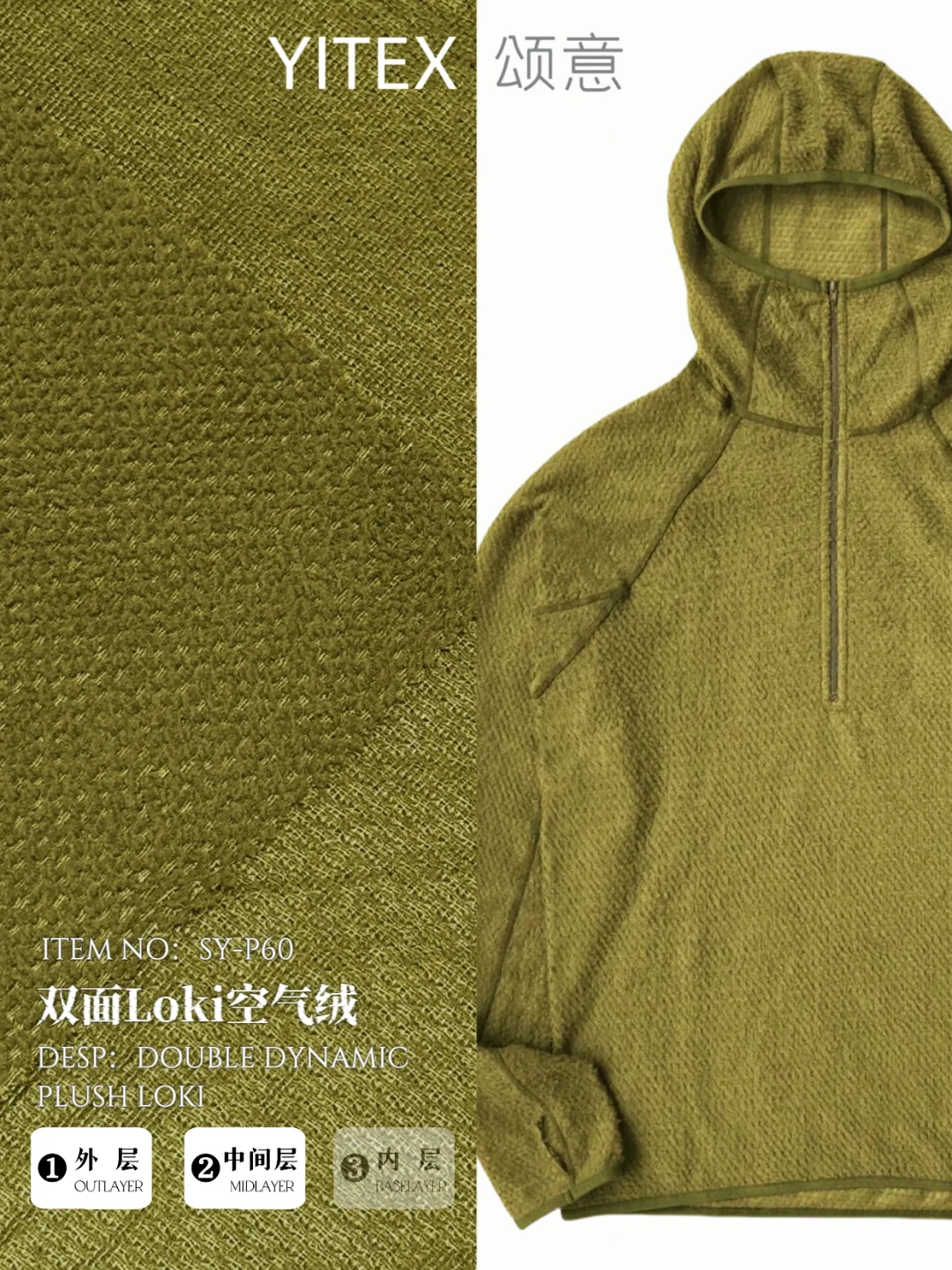Yitex 颂意｜Alpha风格双面Loki空气绒