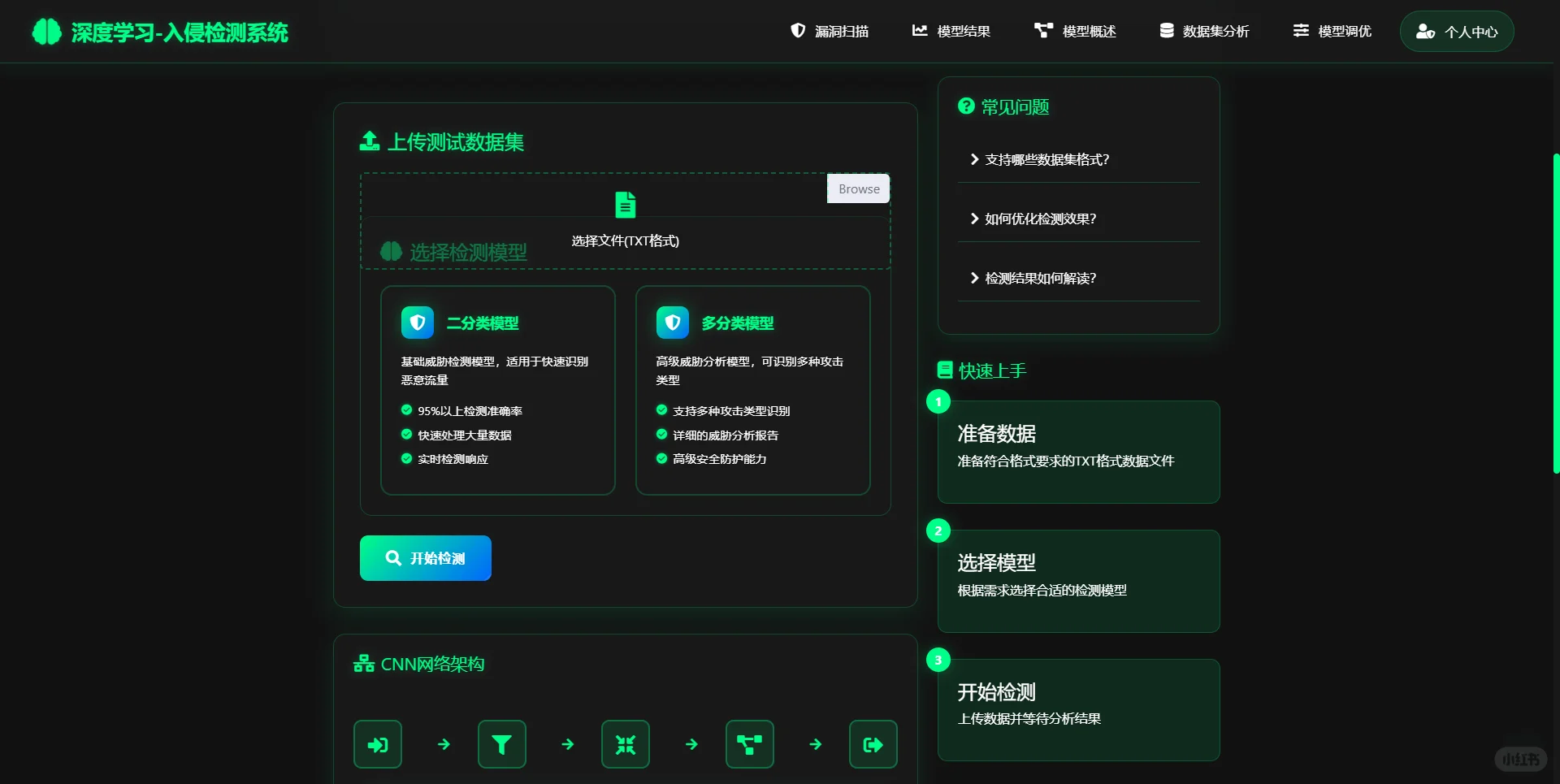基于深度学习卷积神经网络的入侵检测系统