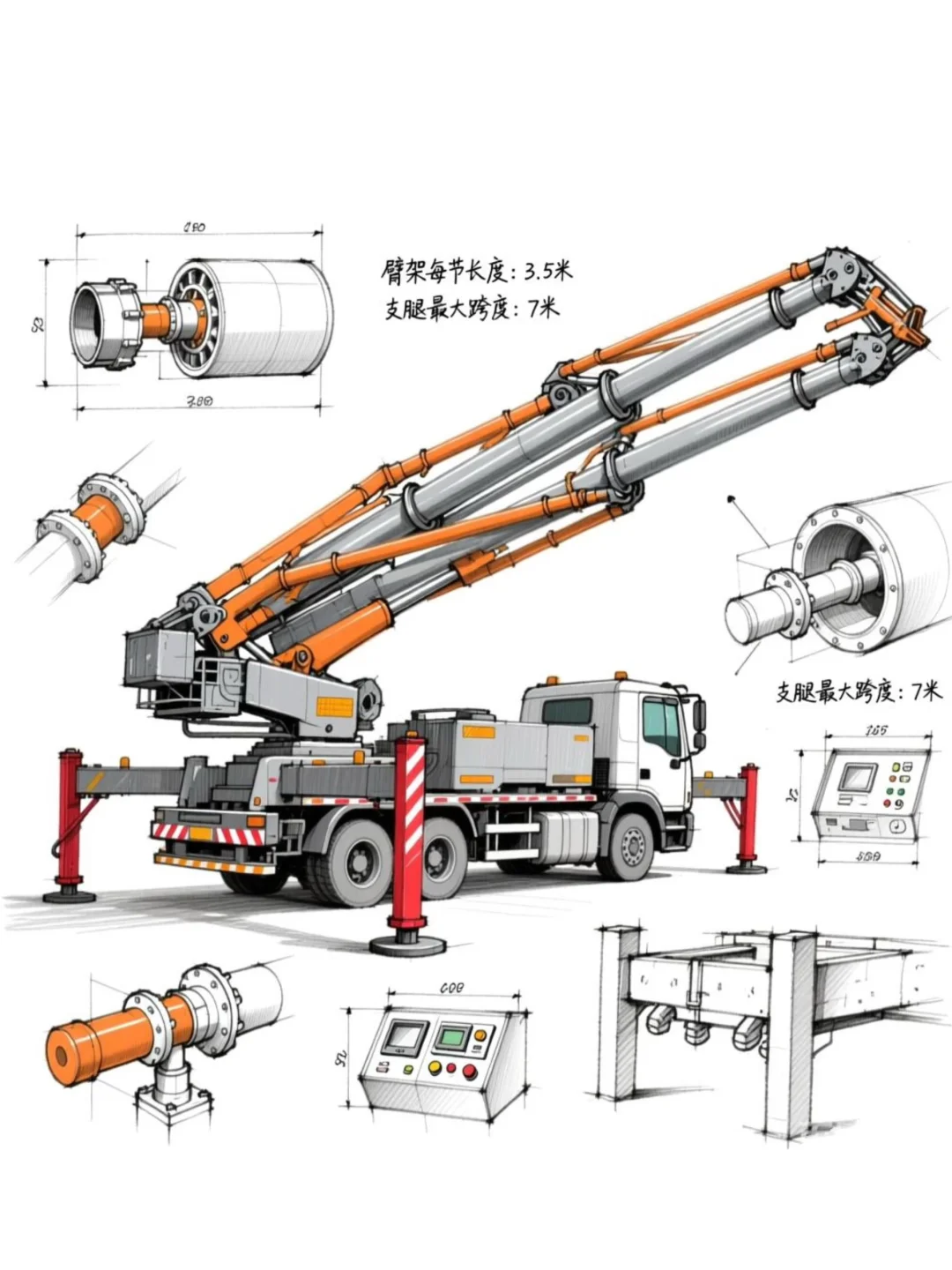 混凝土泵车·设计草稿［咒语］