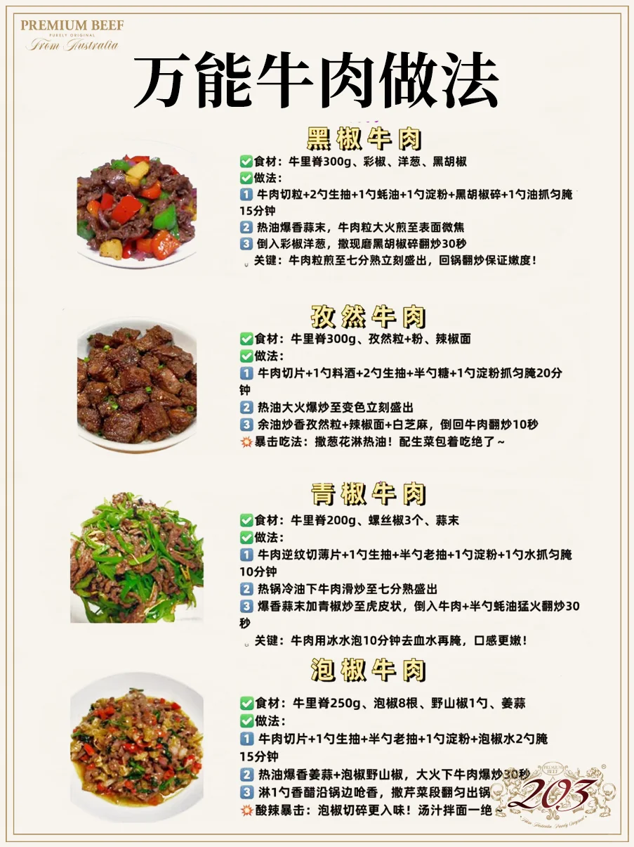 万能牛肉的16种神仙吃法，?一口入魂！