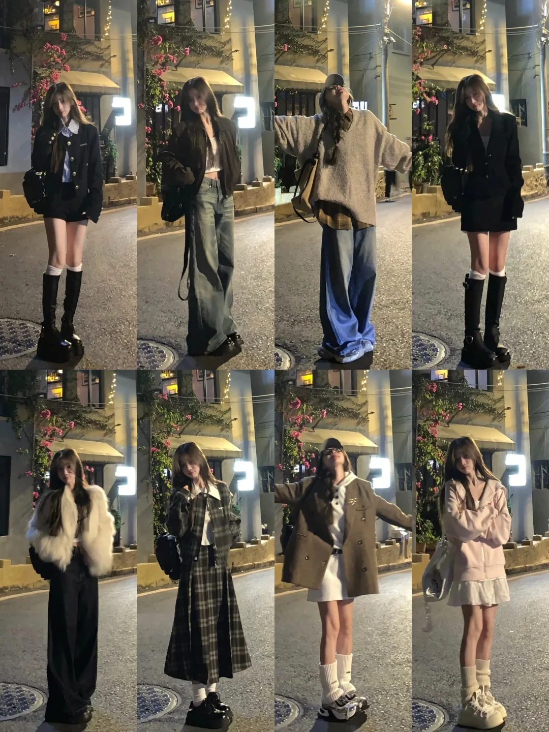 24套夜间街头穿搭 一套一风格的时尚