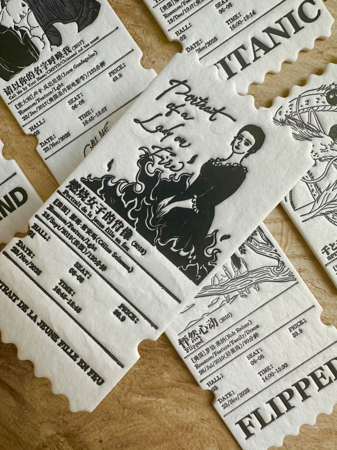 ?把电影票根做成艺术品，活版印刷的仪式感！
