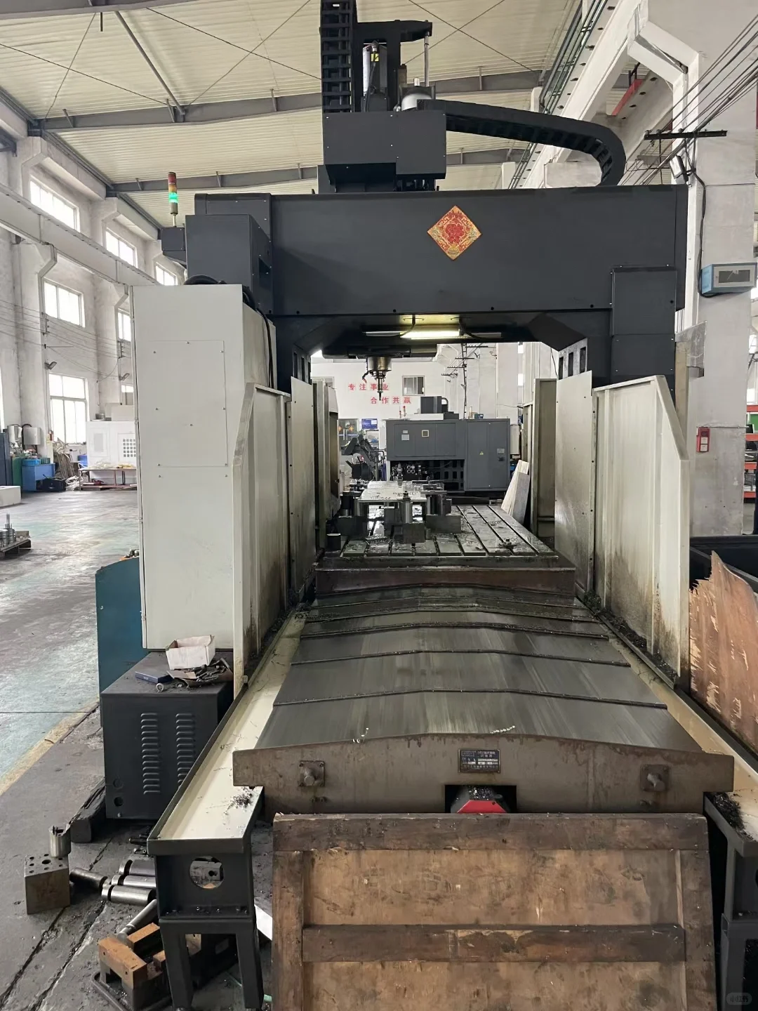 工厂在位18年宁波海天GLU18×30数控龙门铣床