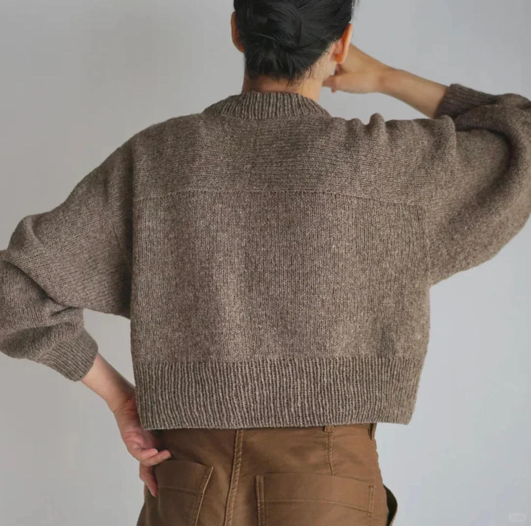 简简单单全靠版型-后背育克毛衣