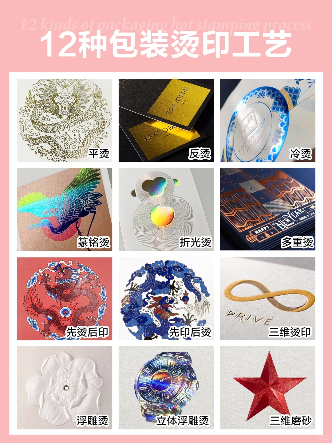 ?专业解读：12种包装烫印工艺?