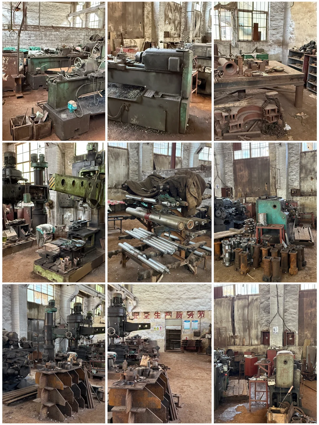 怀旧复古年代感机器车间老设备老工厂高清图
