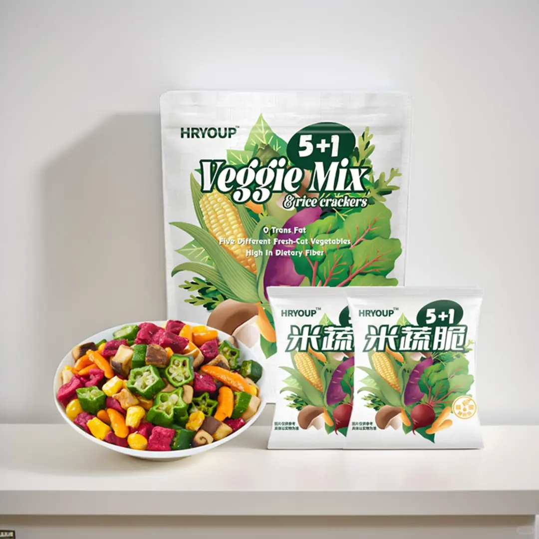 HRYOUP米蔬脆5+1蜂蜜烤肉味|高膳食纤维零