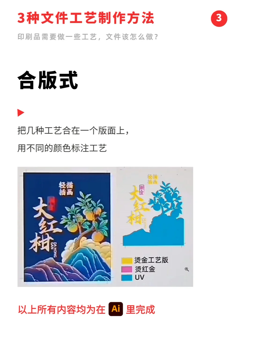 印刷品要做烫金/UV工艺，文件该如何制作？