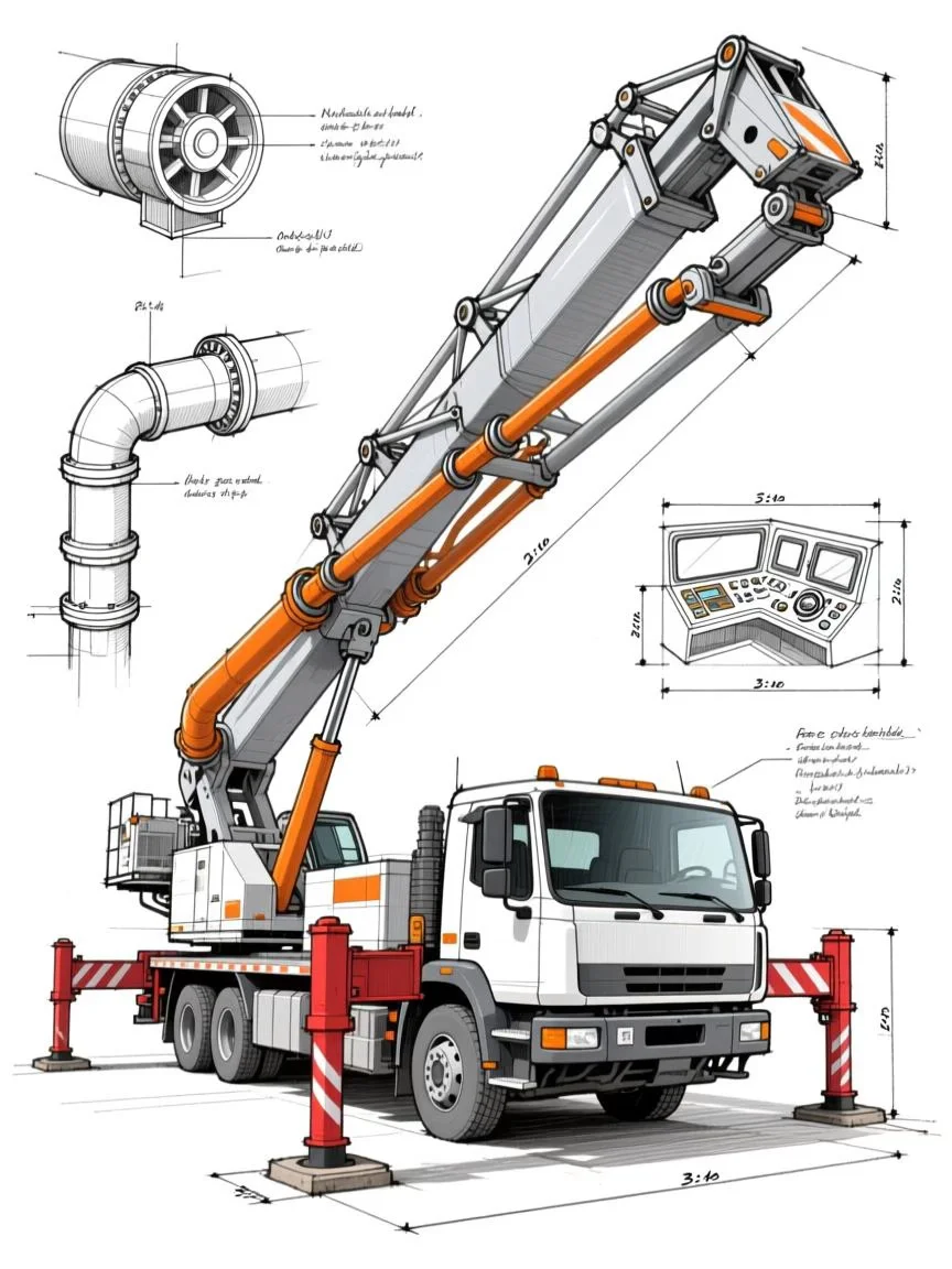 混凝土泵车·设计草稿［咒语］