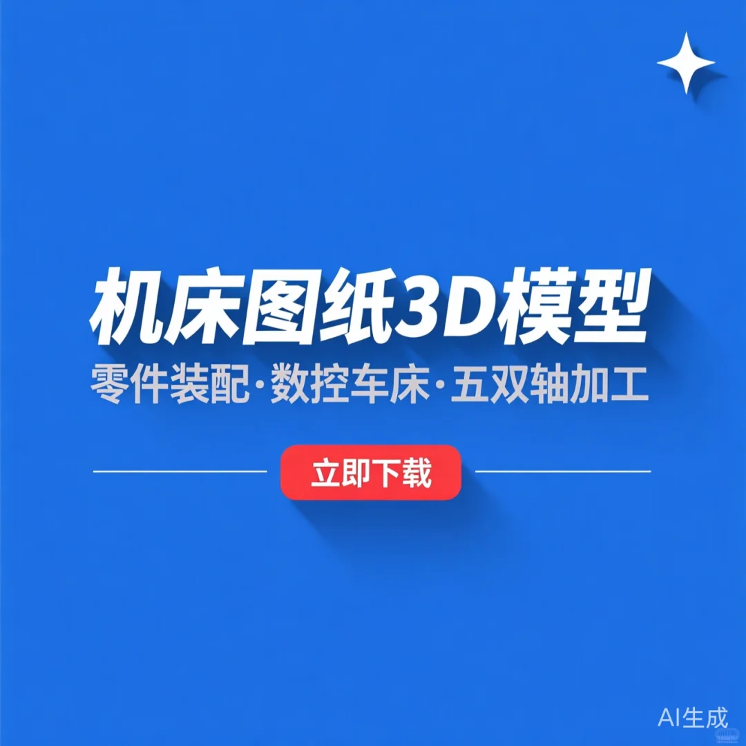 机床图纸3D模型｜五轴双机自动加工秘籍