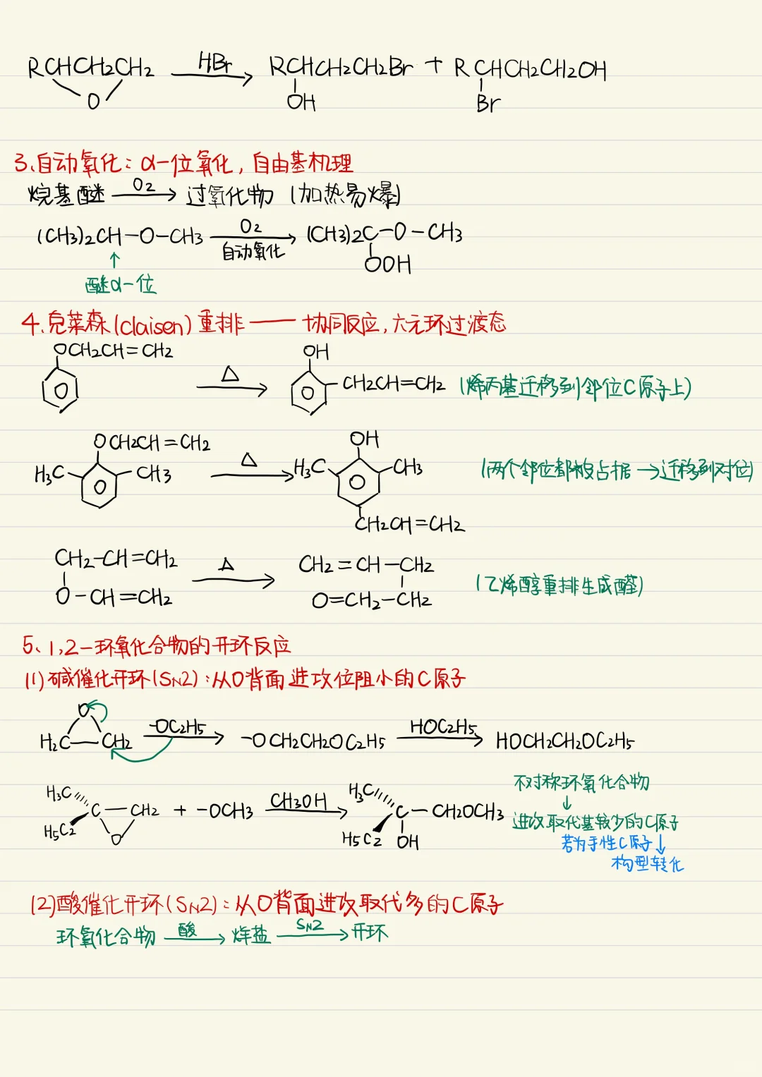 有机化学 醚 知识点整理