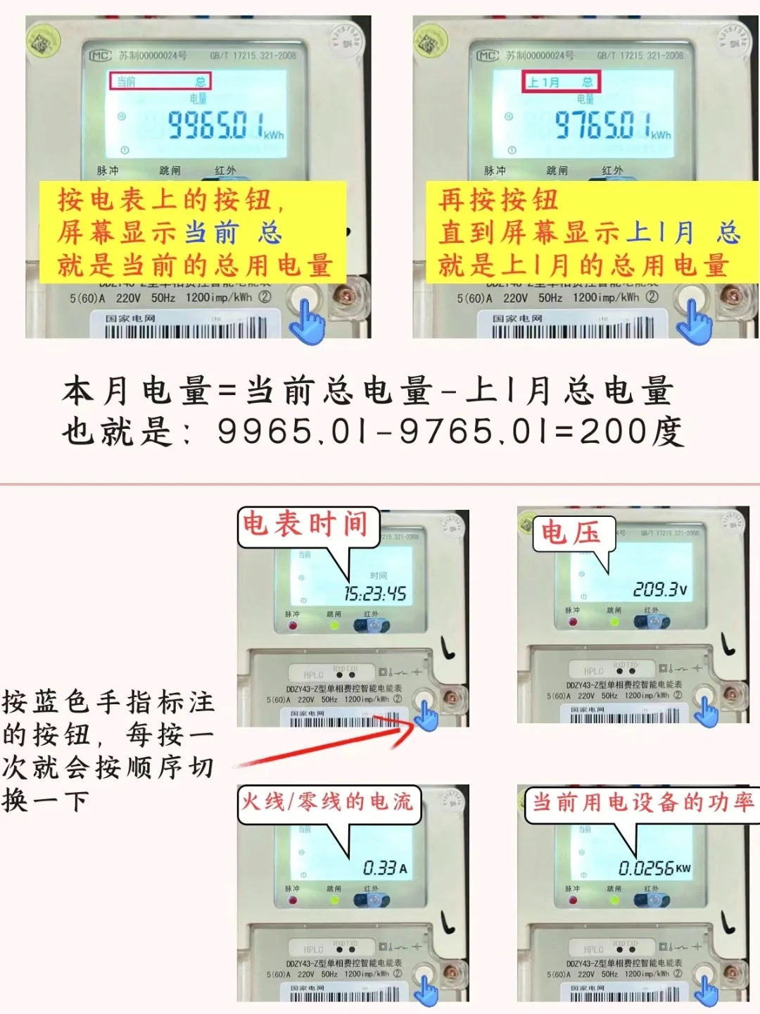 租房学会看电表!不被?️
