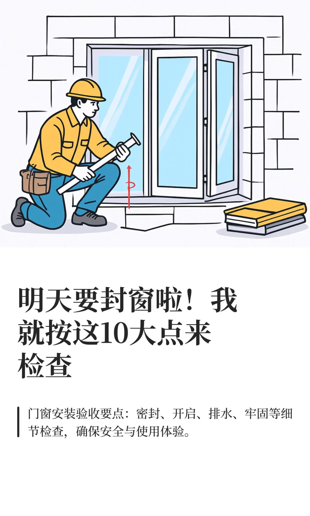 明天要封窗啦！我就按这10大点来检查
