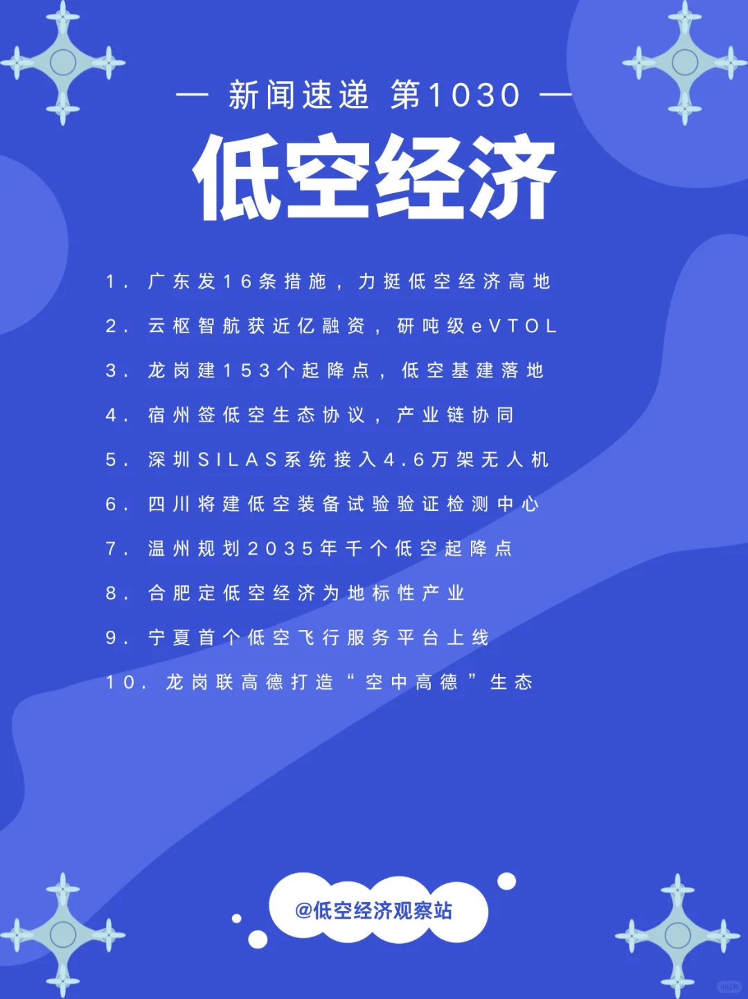 低空经济新闻速递1030期