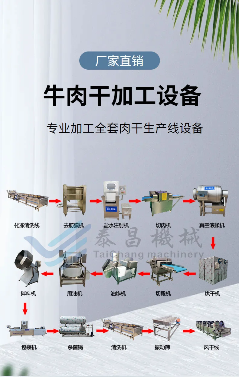 内蒙古风干牛肉干生产流水线牛脆脆加工设备