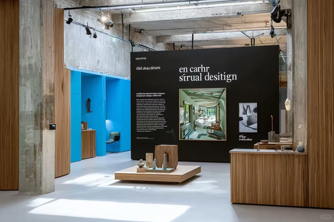 工业风与自然质感交融的艺术展厅?