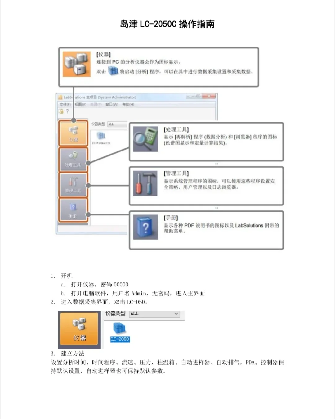 学习岛津液相色谱仪LC-2050C操作指南