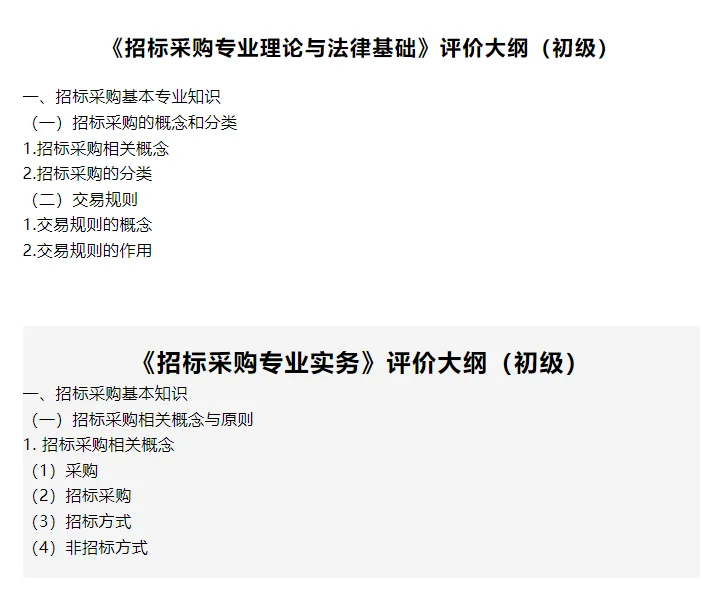 2025年招标采购人员能力评价官方材料
