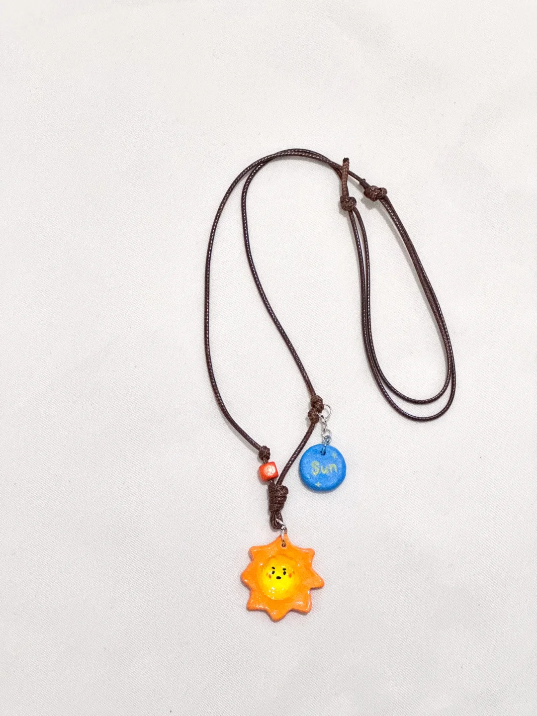 石塑粘土项链｜太阳☀️