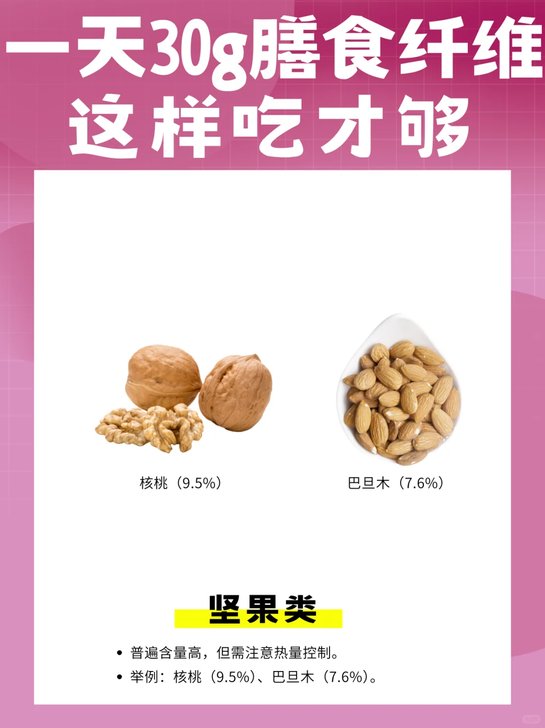 一天30g膳食纤维怎么吃?附超全食物清单