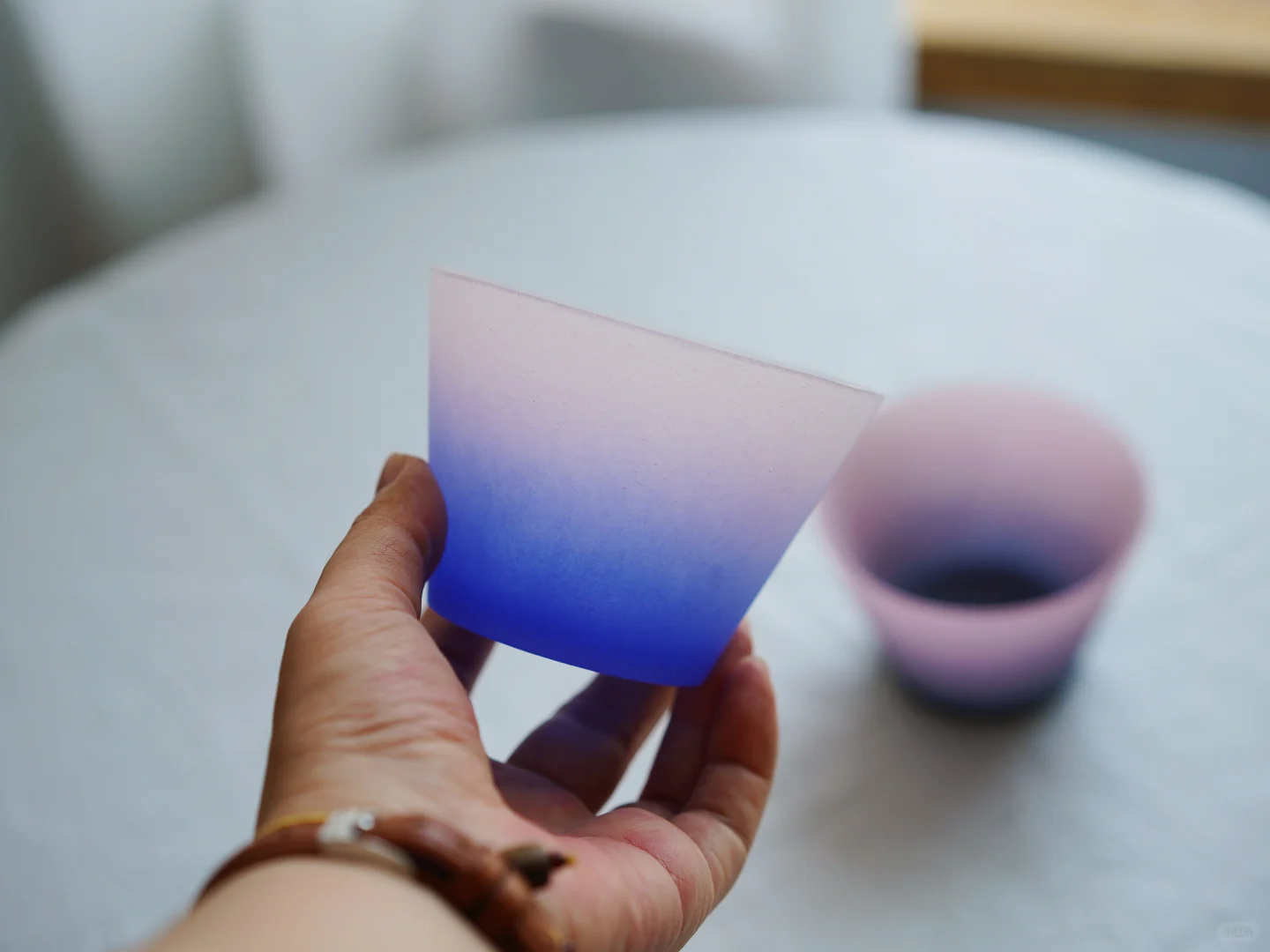 云汀手作|联名款粉烧玻璃猪口杯新颜色