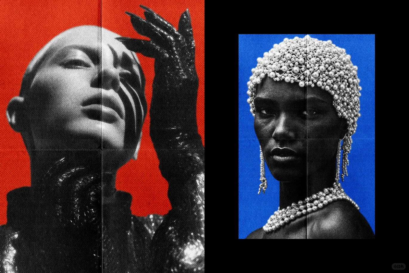 ?复古纸张折痕颗粒效果