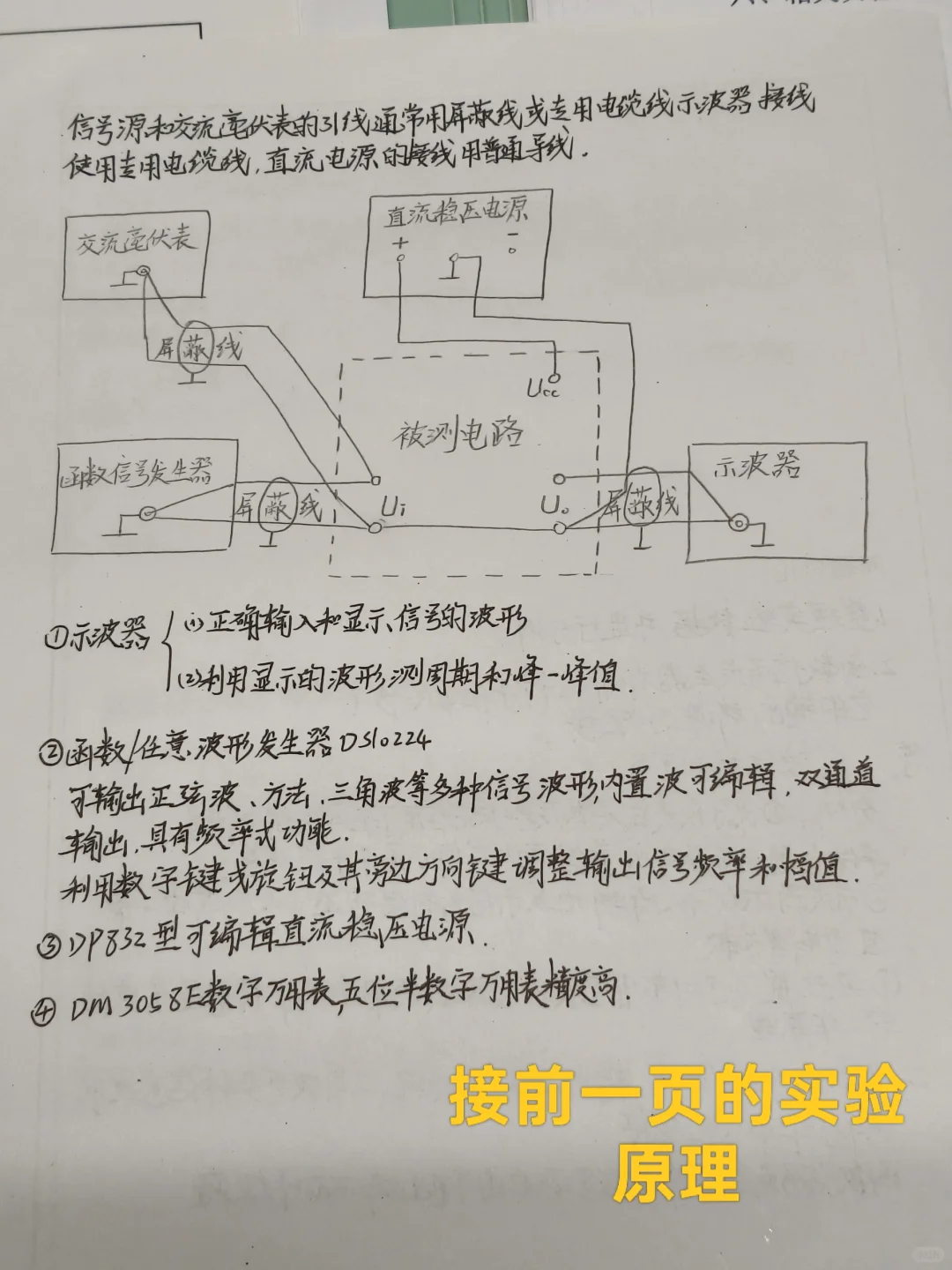 模电实验报告｜常用电子仪器的使用
