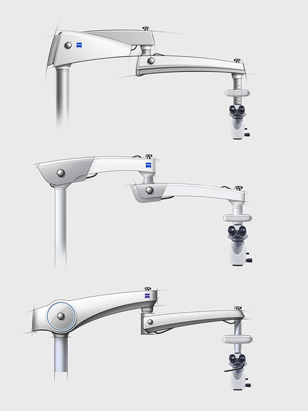 卡尔蔡司显微镜摇臂丨医疗产品设计要点