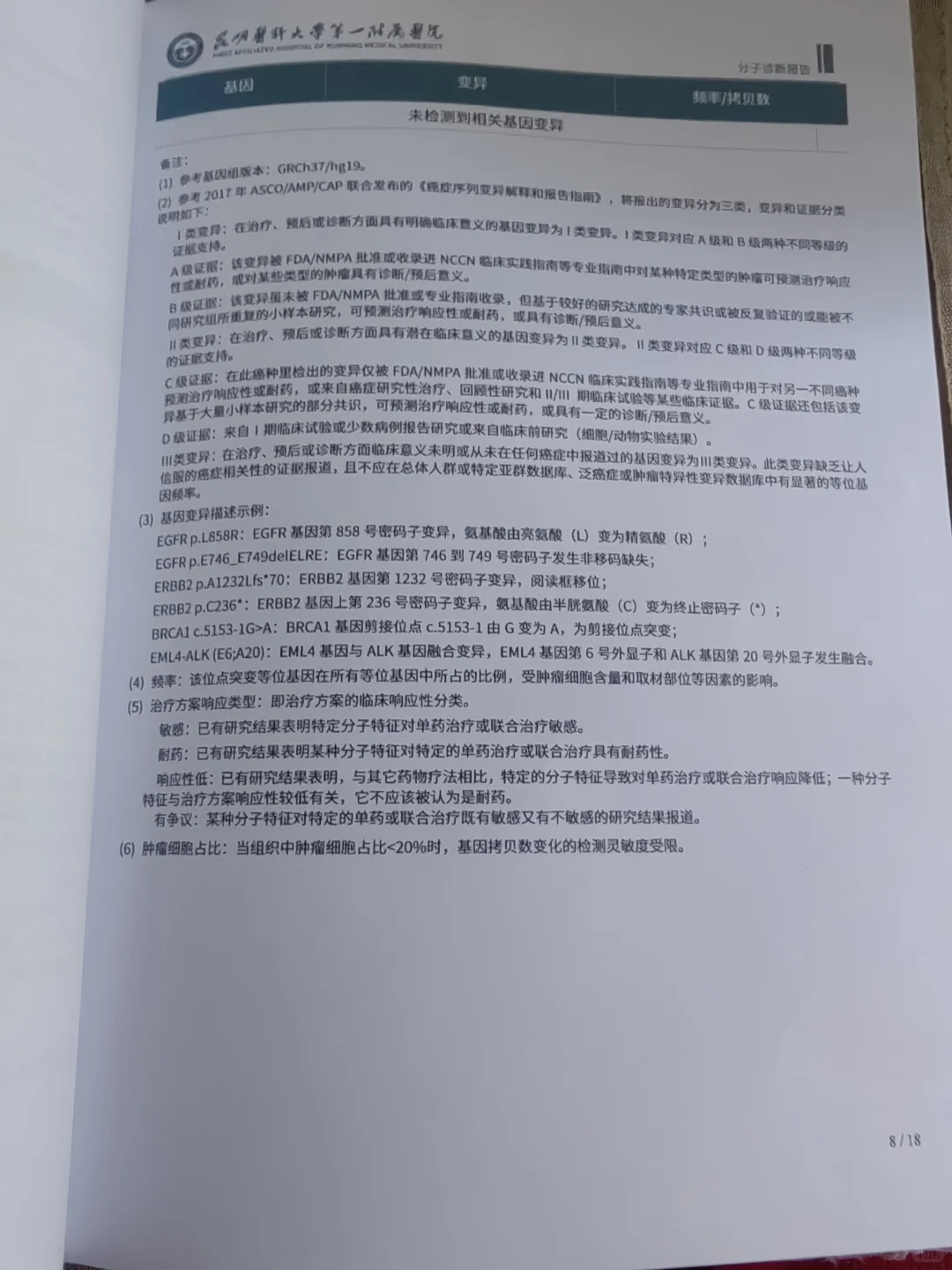 基因检测结果出来了