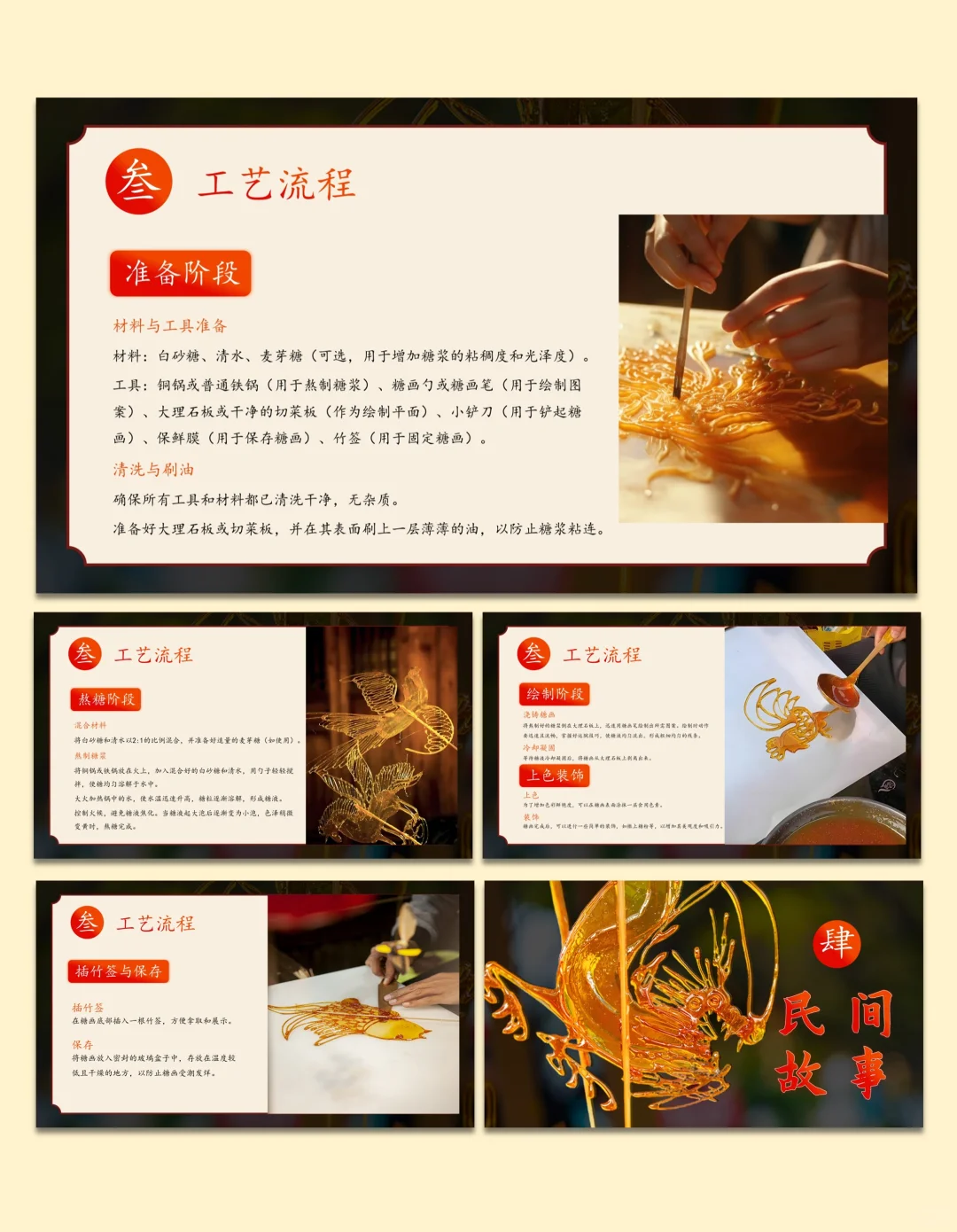 【152】非遗文化——糖画介绍PPT模板