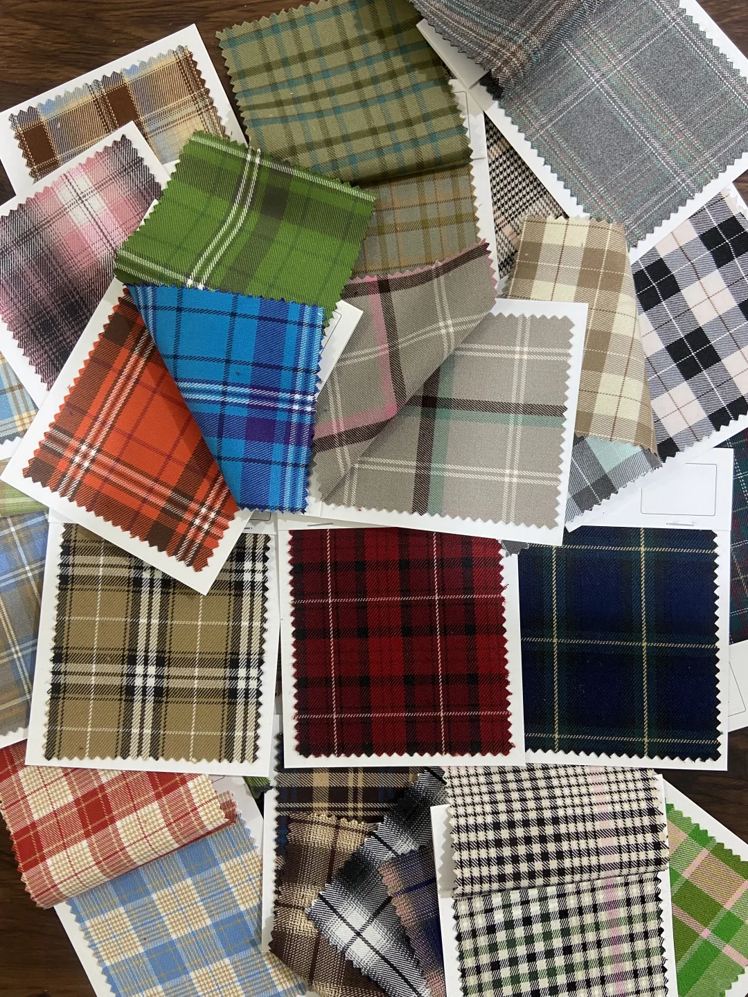 初春格子面料色卡多多