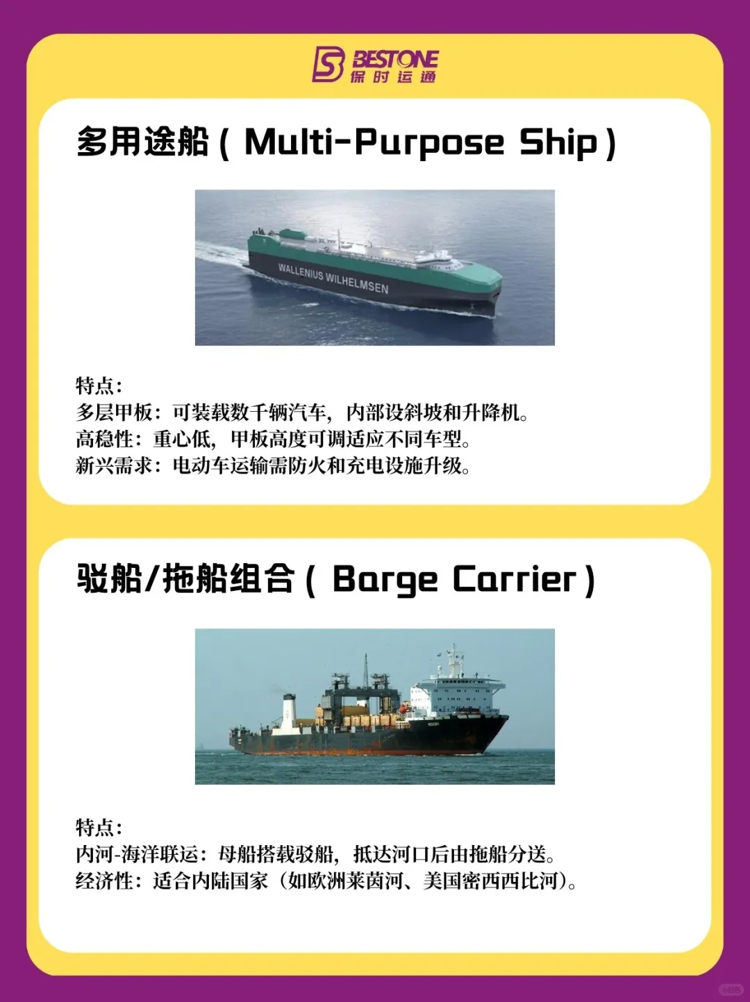 全球海运货轮大揭秘!10种海运巨兽