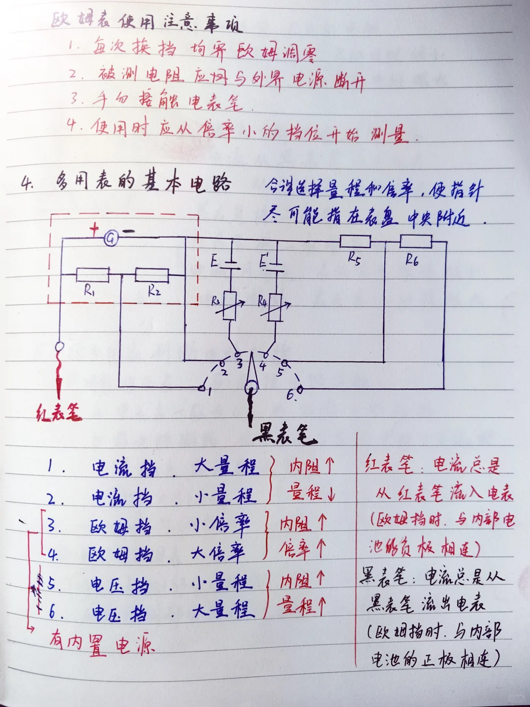 高中物理｜多用电表的原理和使用