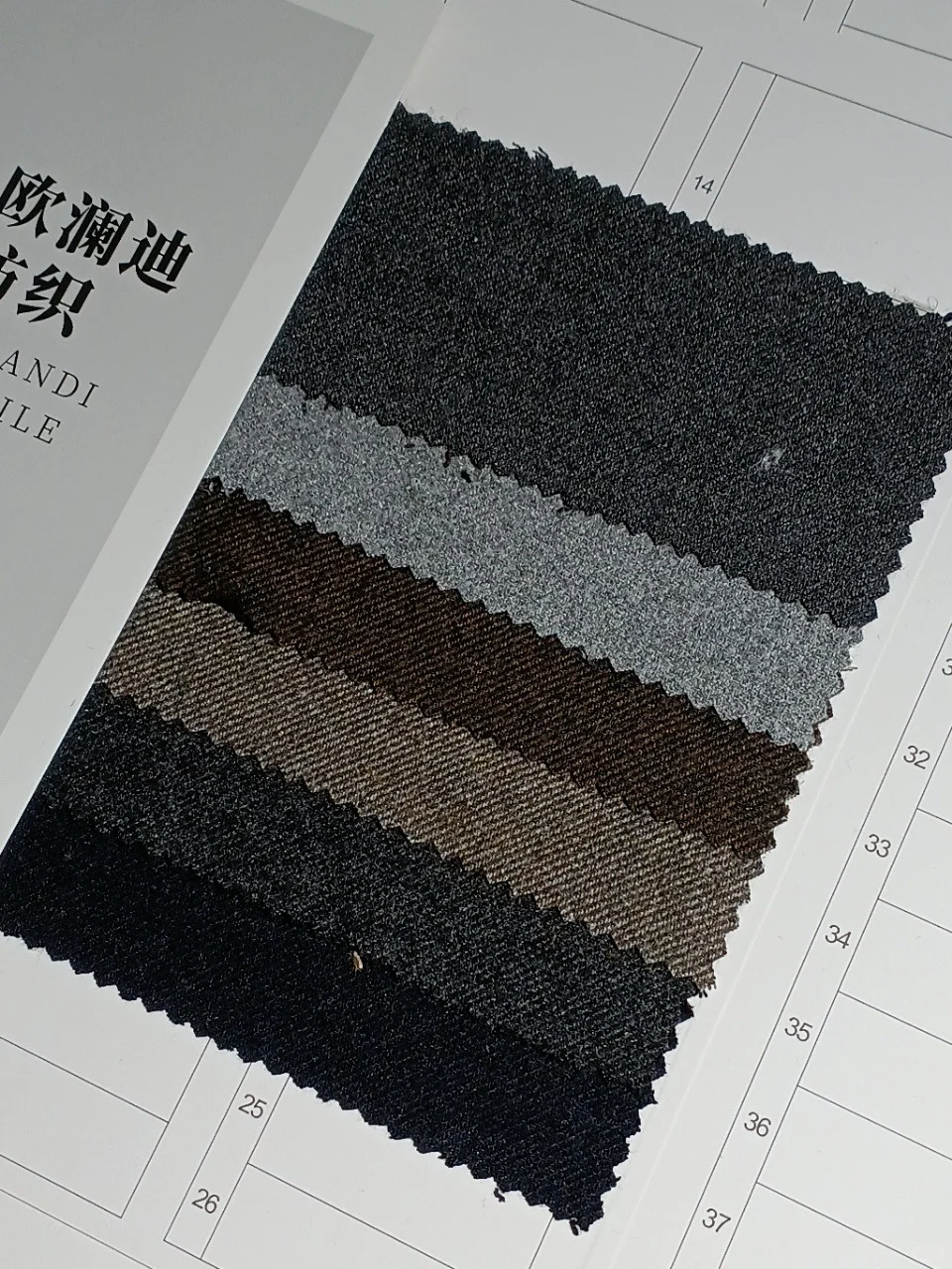 面料分享|秋冬斜纹羊毛面料