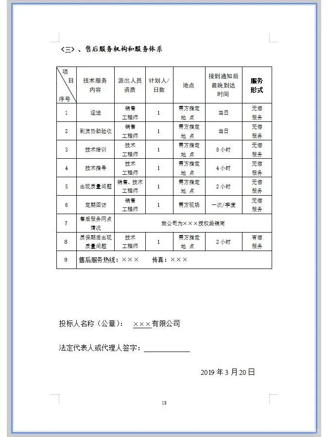 产品货物设备采购投标文件模板！