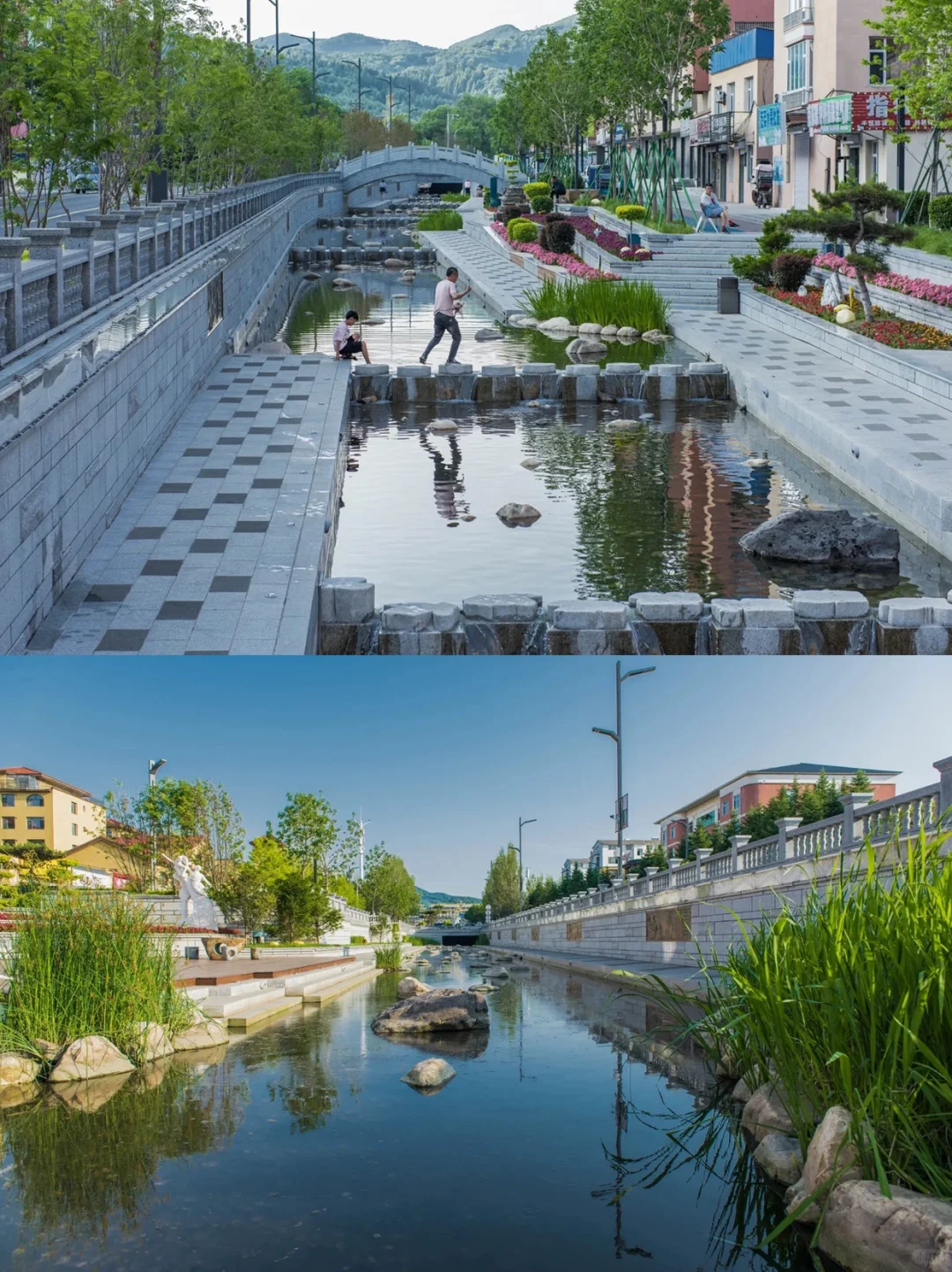 排洪渠更新为城市秀场！吉林通化乌拉草沟河