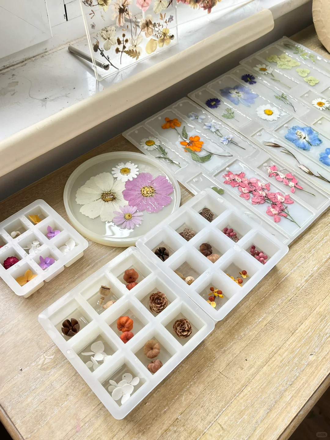 ?? 市集准备日常|滴胶冰箱贴 书签 杯垫