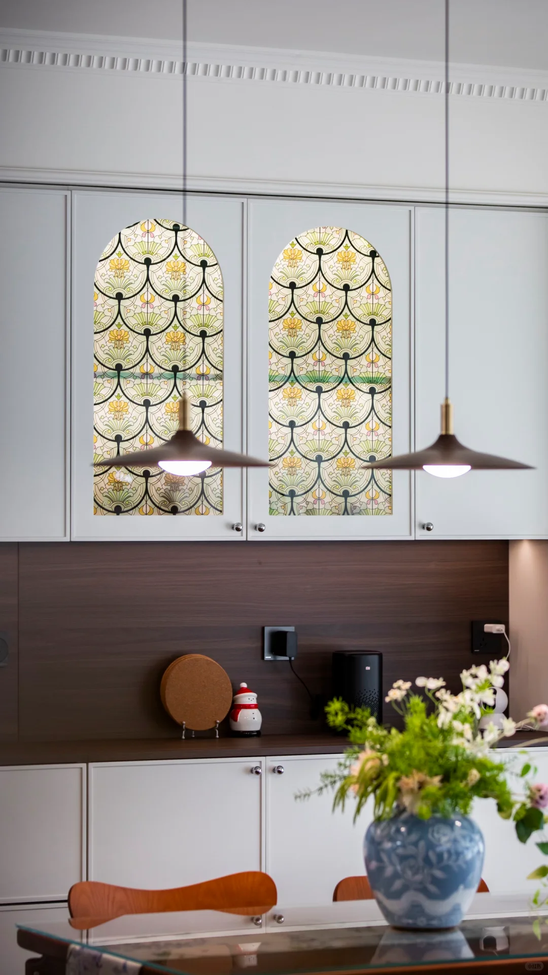 花30元改造餐边柜！玻璃门贴完直接封神✨