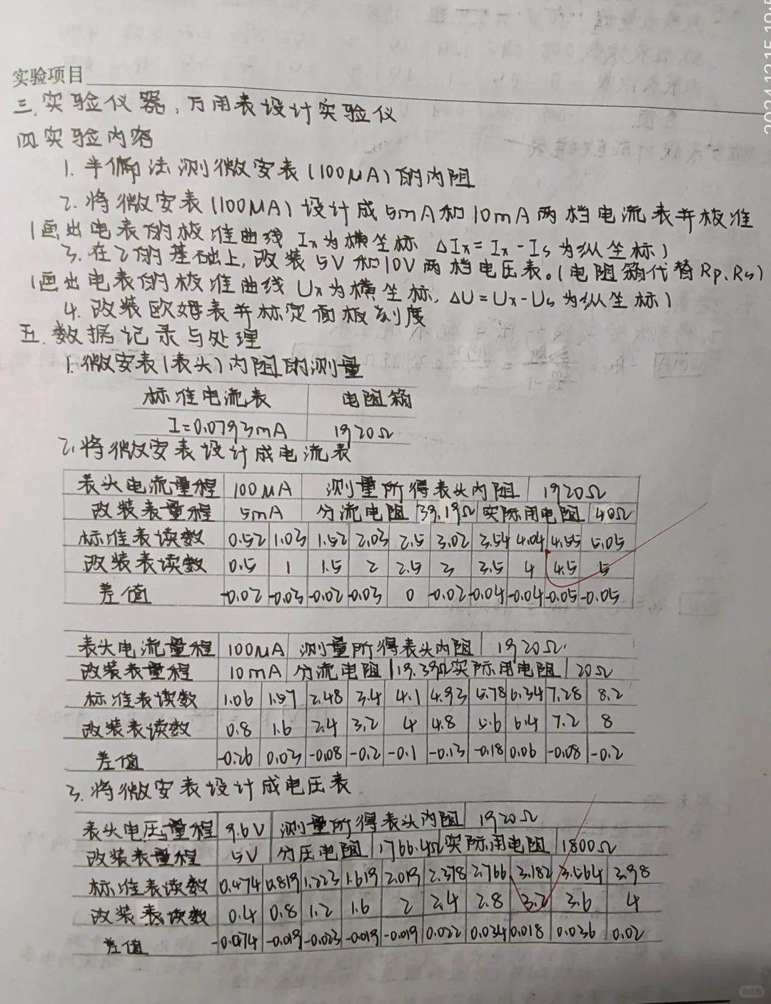 万用电表的设计