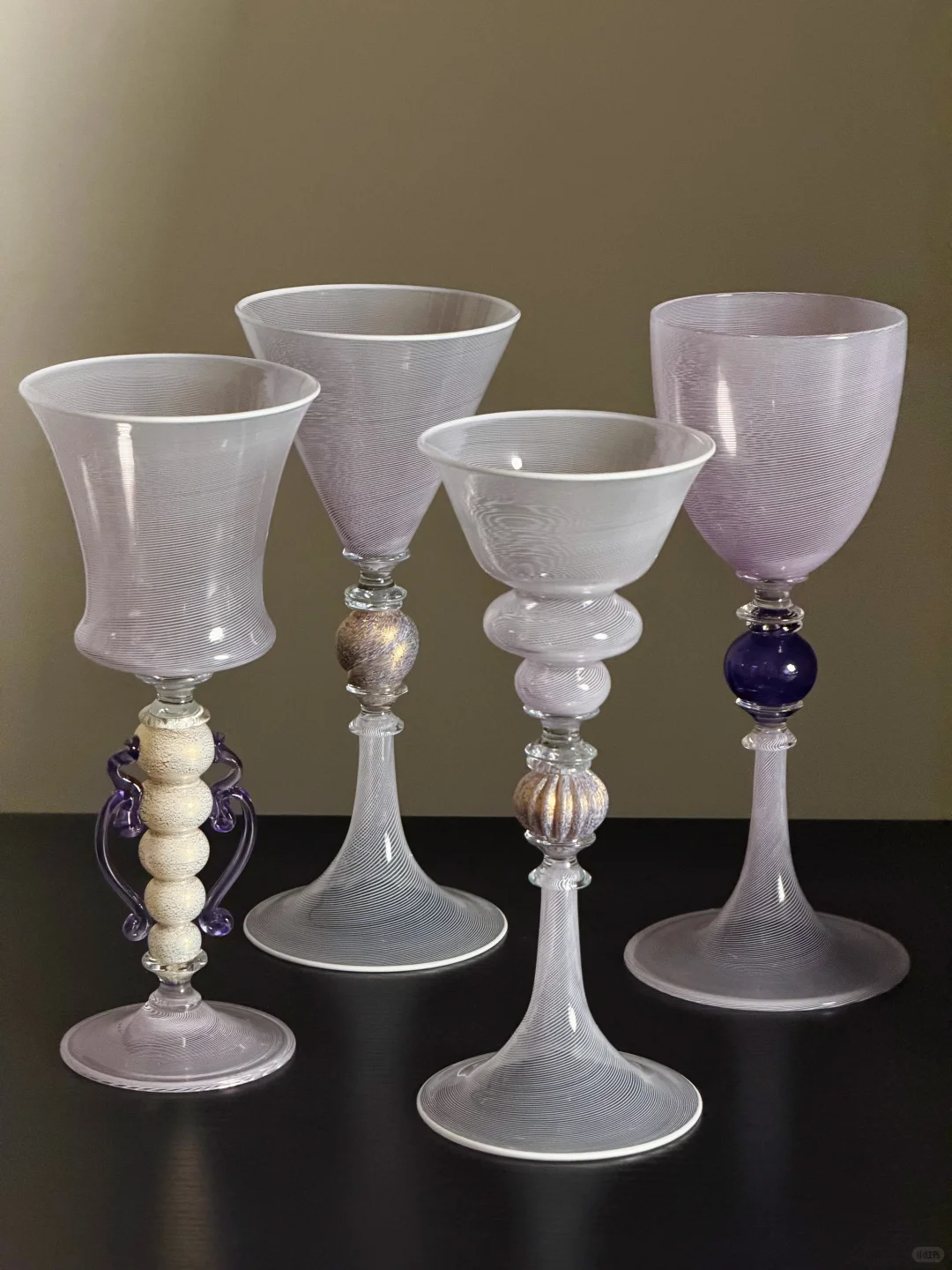 YURUUI新品｜右滑看Davide紫蕾丝孤品玻璃杯