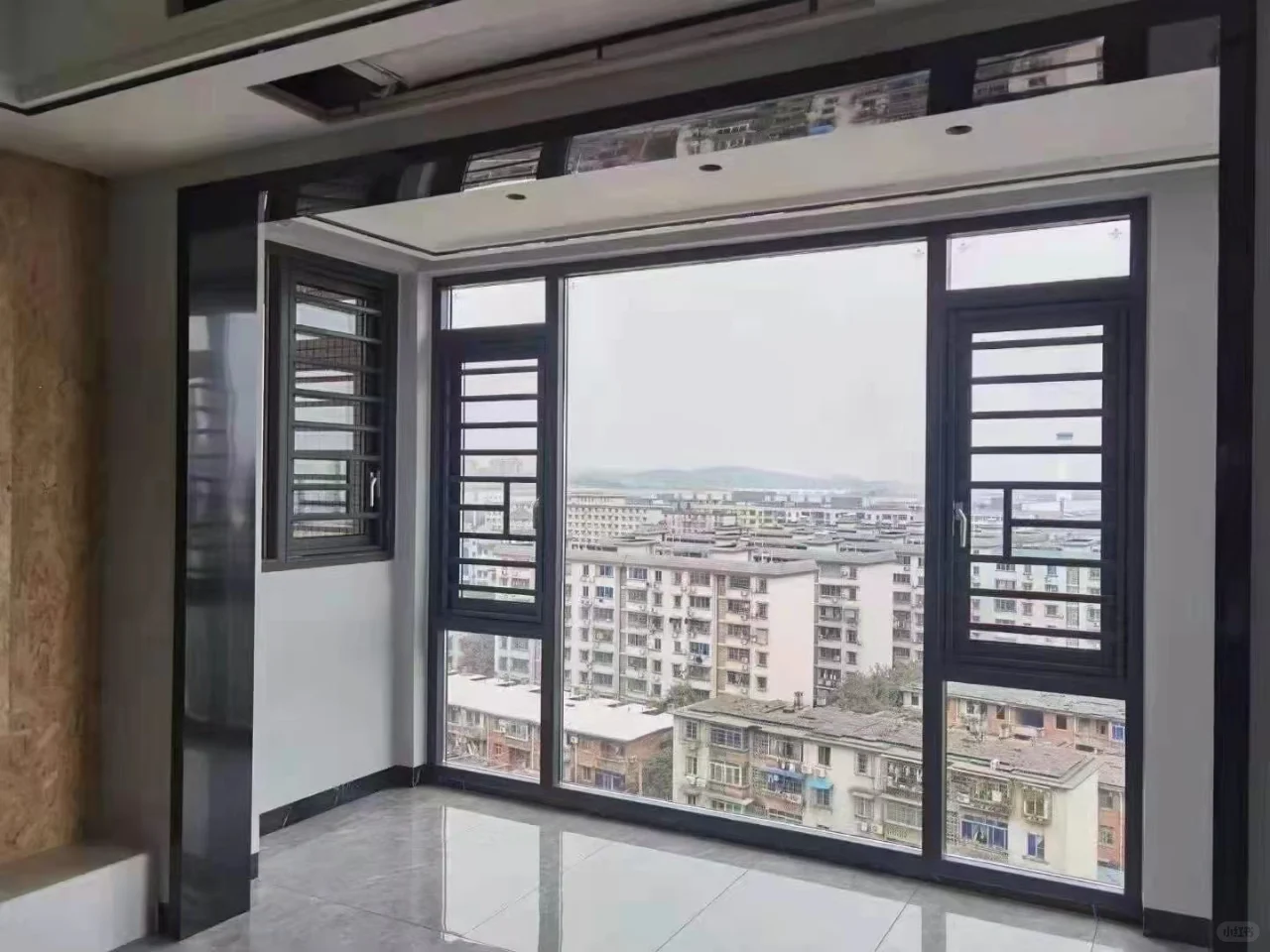 438一方断桥平开窗系统门窗封阳台窗纱一体