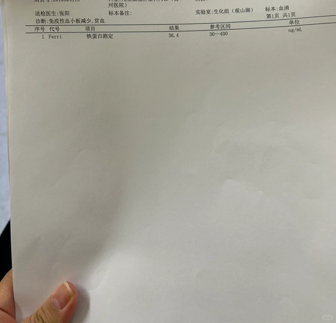 宝宝贫血 有谁能看懂报告单
