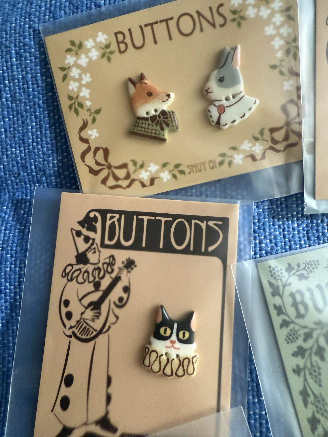 好看的陶瓷纽扣，舍不得用✨