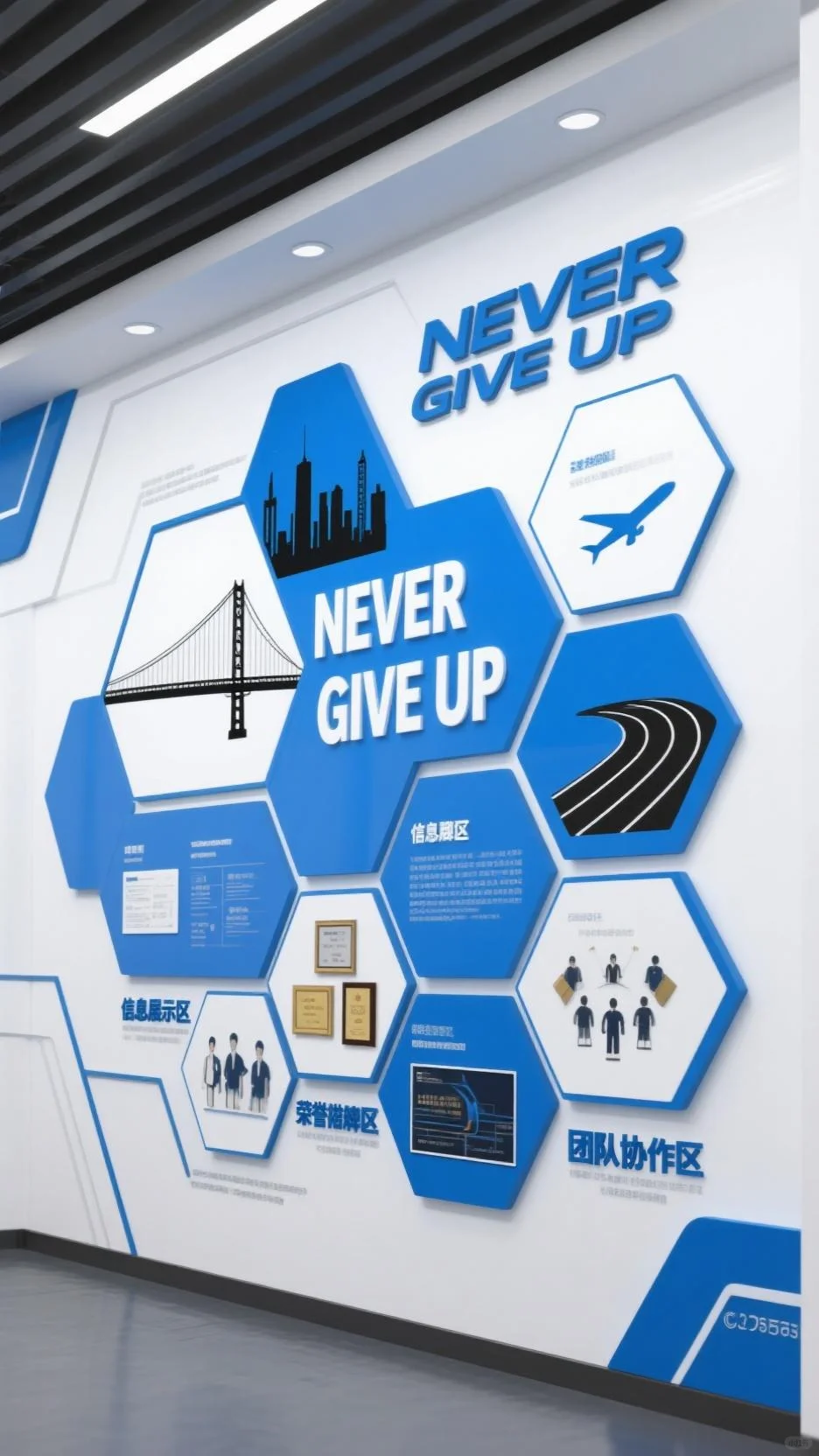 环形时间轴企业发展历程文化墙