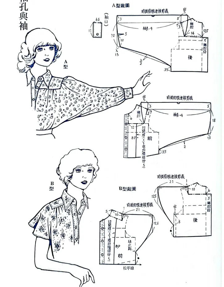 袖子裁剪图合集