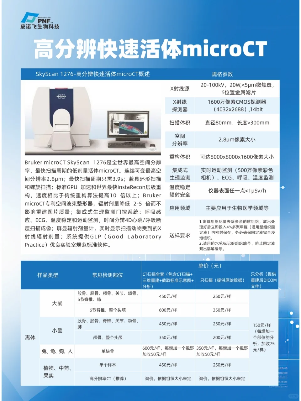 动物模型实验外包-高分辨快速活体microCT