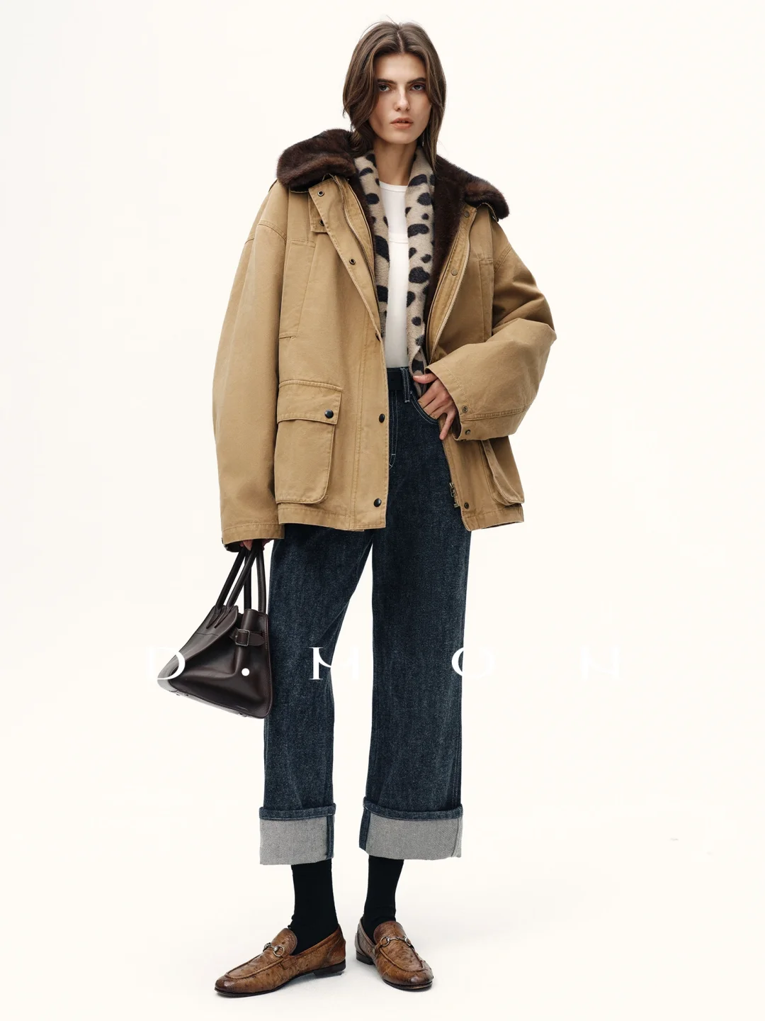 DMON秋冬神裤_欧洲进口磨绒棉感九分牛仔裤